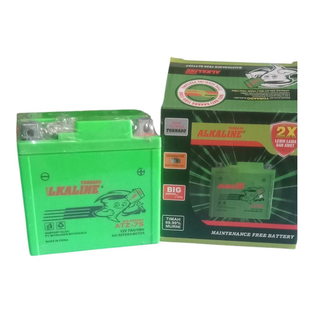Aki Kering Motor Vario 125/150 Scoopy Led PCX 150 ALKALINE ATZ-7S-12V-7Ah