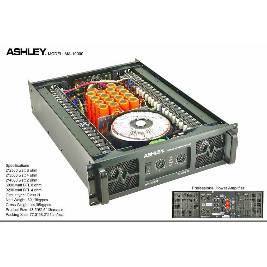 Power Amplifier Ashley Ma10000 / Power Ashley Ma10000 MA 10000 ORI