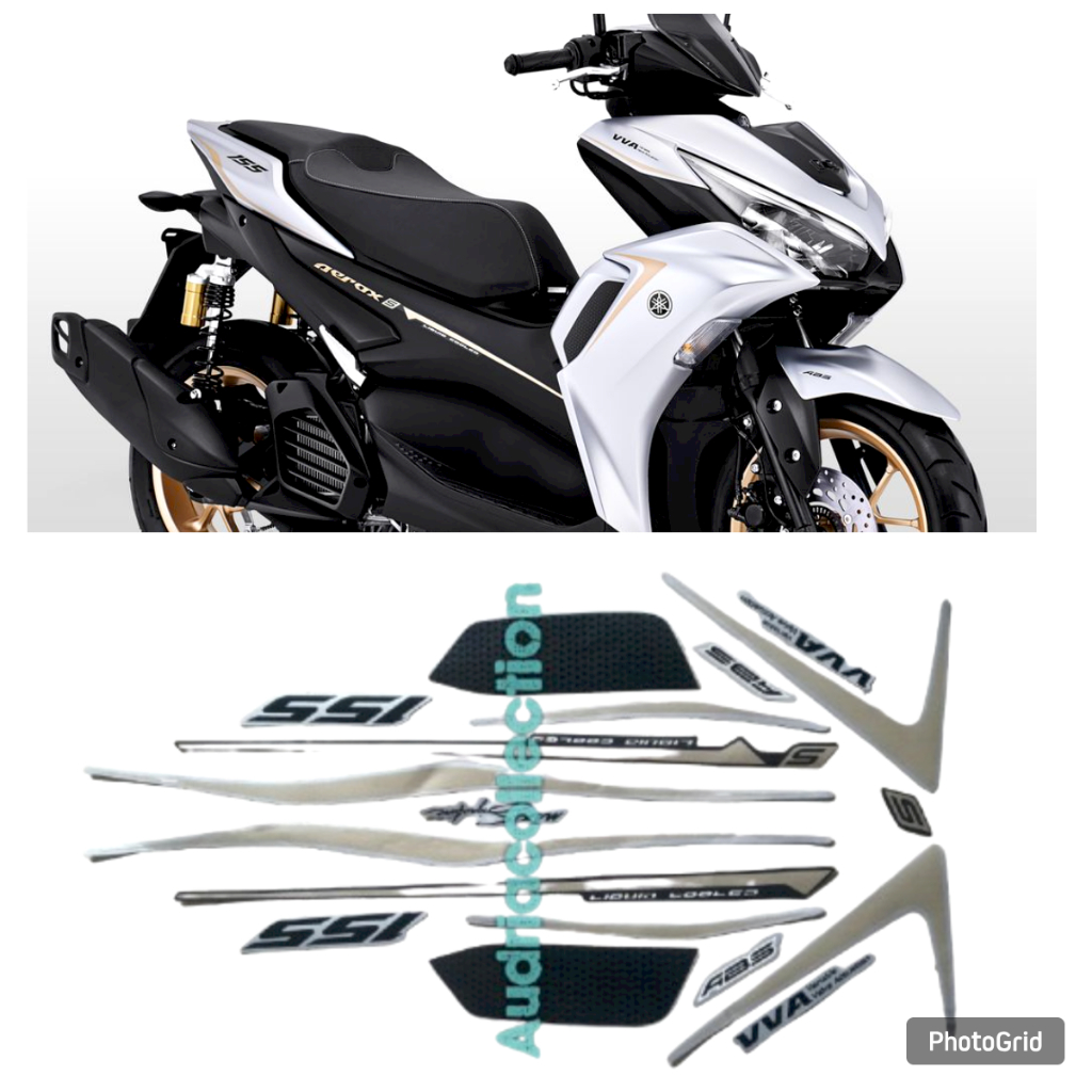 Stiker Striping Motor Yamaha aerox vva 155 s 2021 abs silver