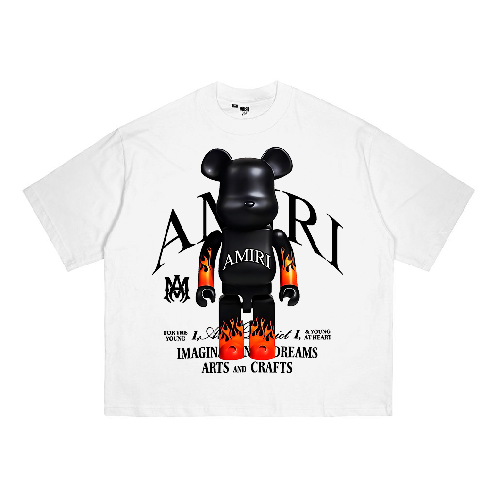 CHILLMODE | Baju Kaos Distro Amiri Bear Dreams Streetwear Unisex Kaos Oblong Tangan Pendek Atasan Ka