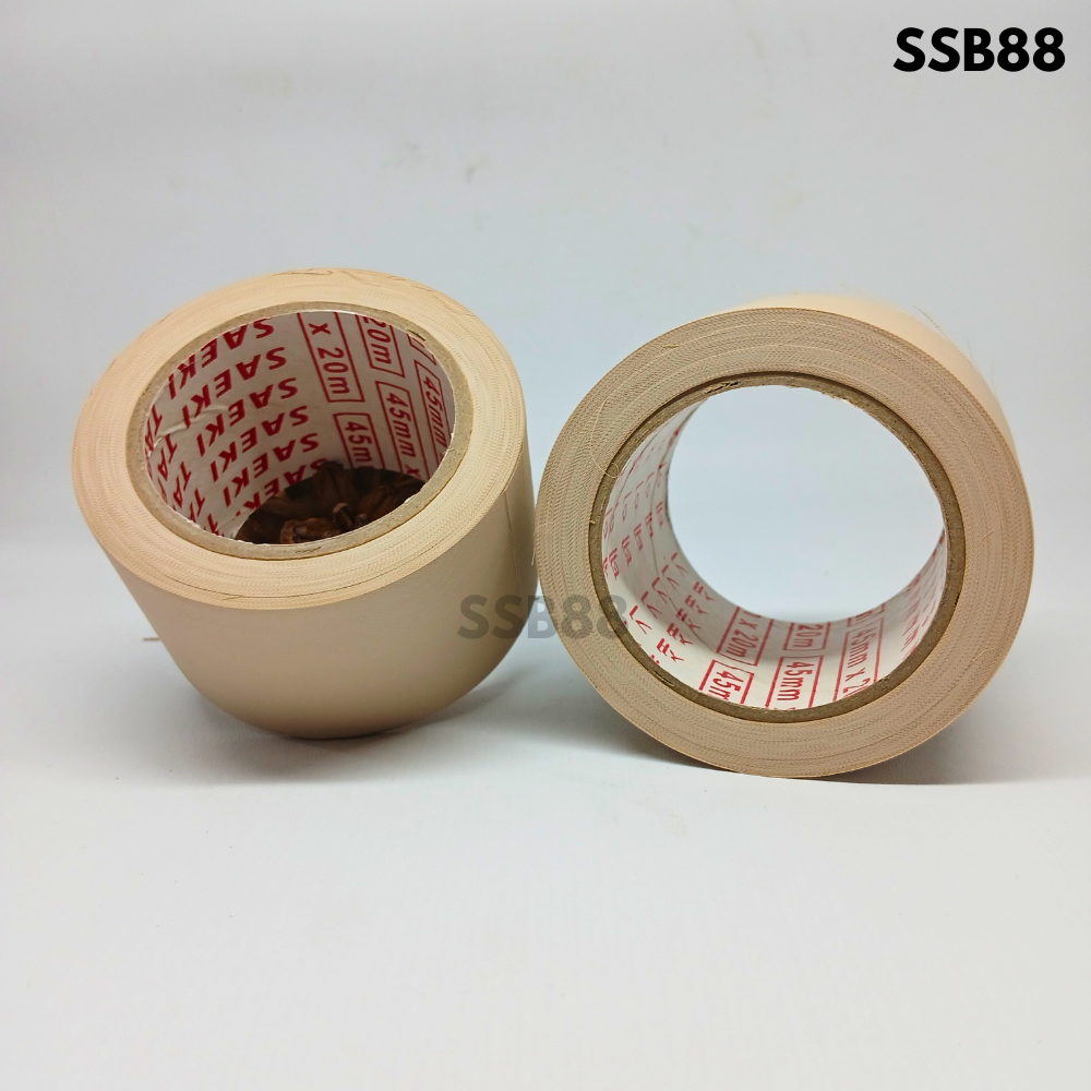 Saeki Non-Adhesive Duct Tape 45mmx20m / Isolasi Daktip Non Lem SAEKI lakban AC Duct tape Non Lem per