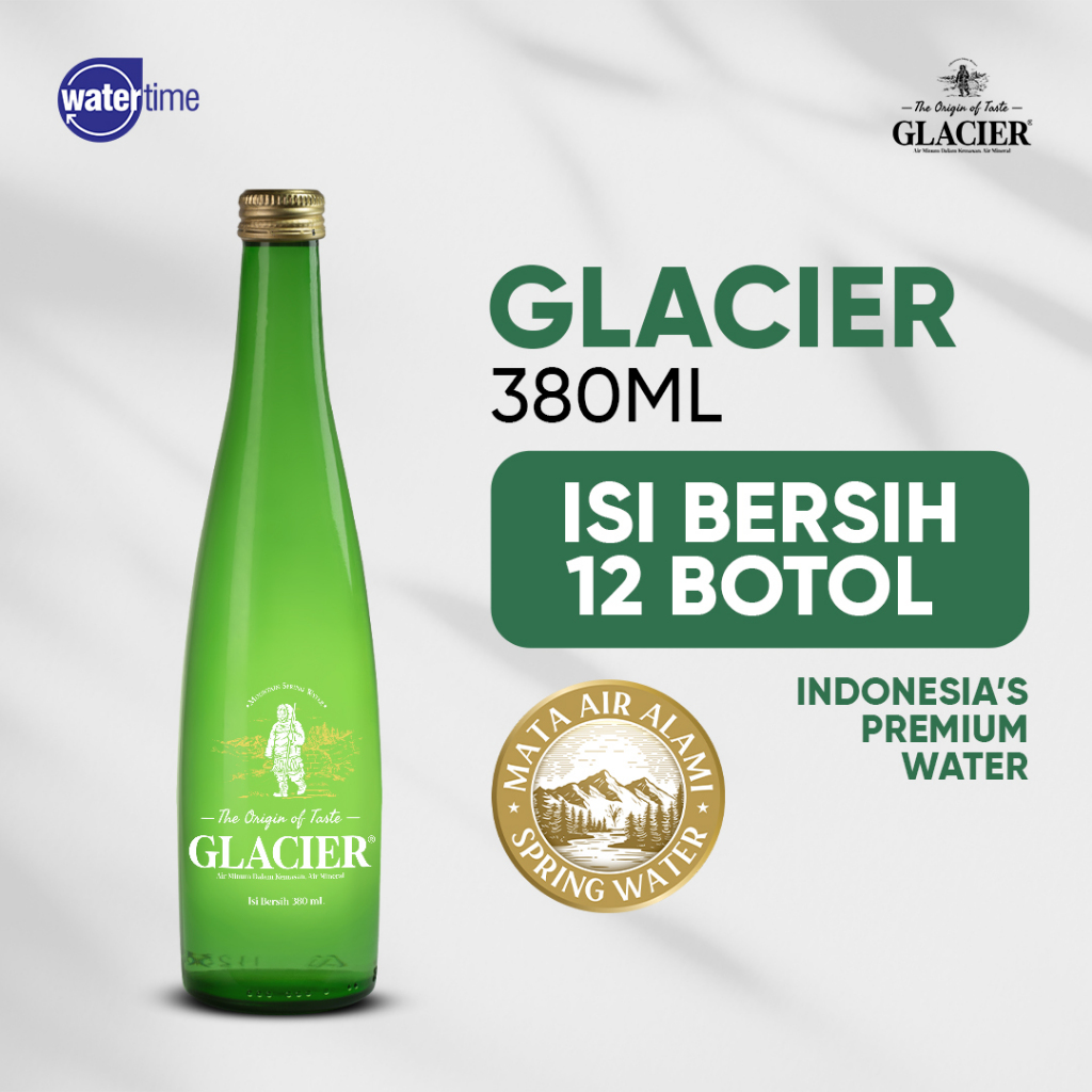 GLACIER Glass Bottle Indonesia Premium Water 380 ml