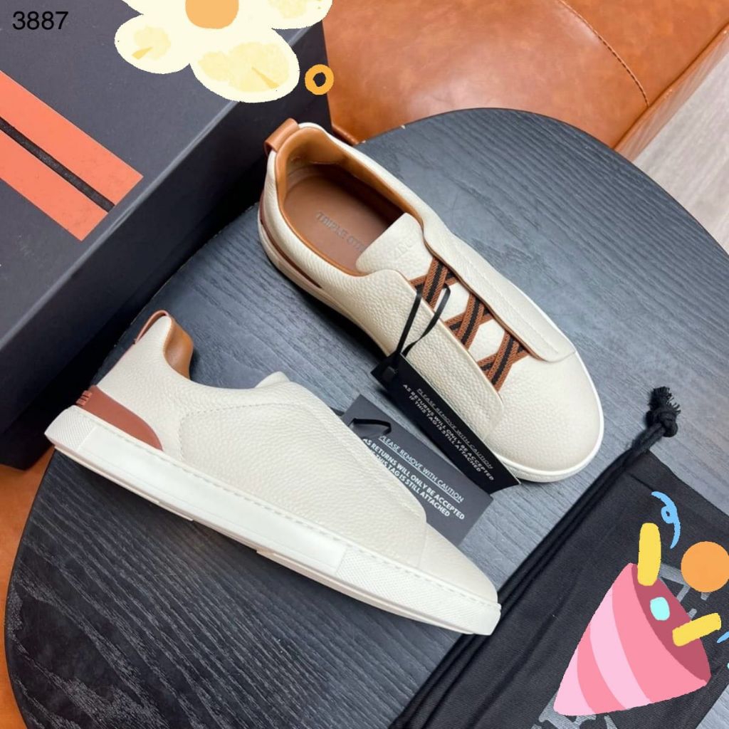 SEPATU SNEAKER PRIA IMPORT LEATHER ZNA1123 MIROR