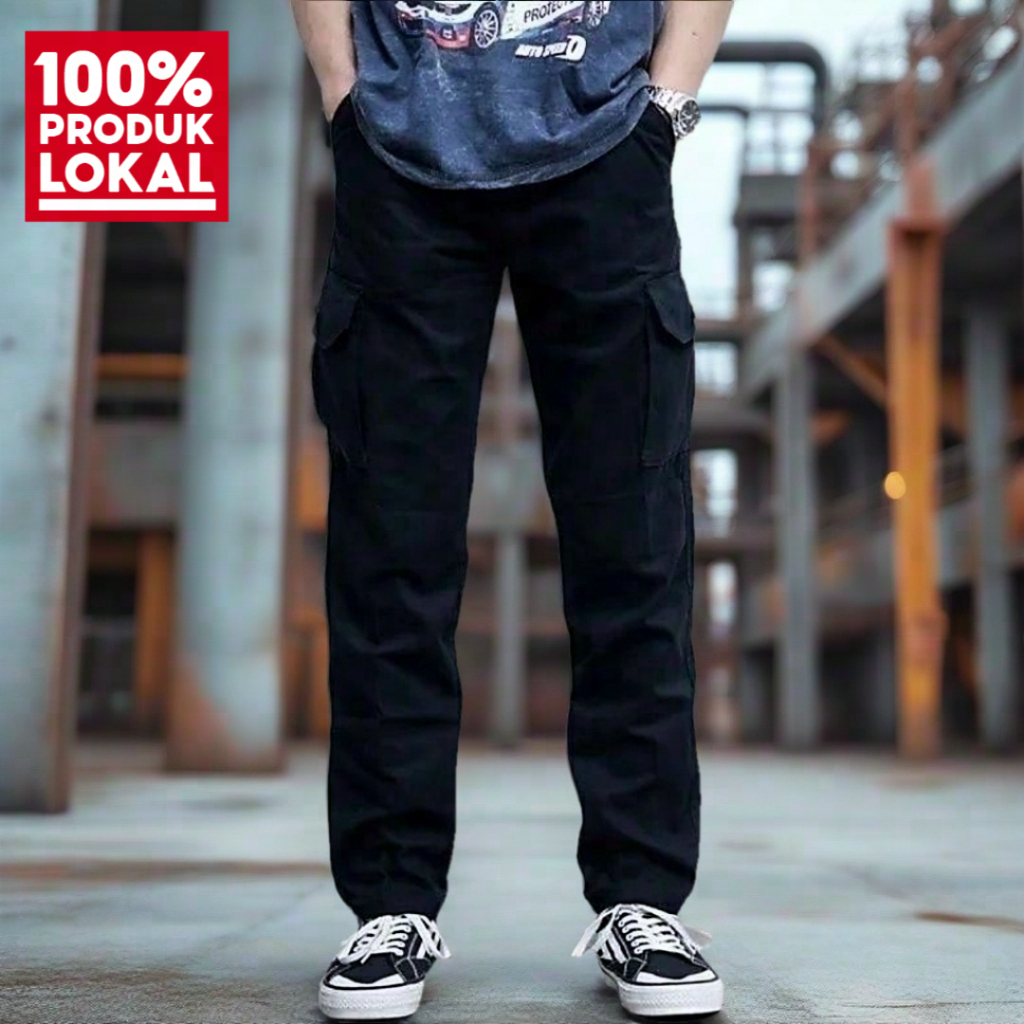 Celana Cargo Panjang Pria Twill American Drill