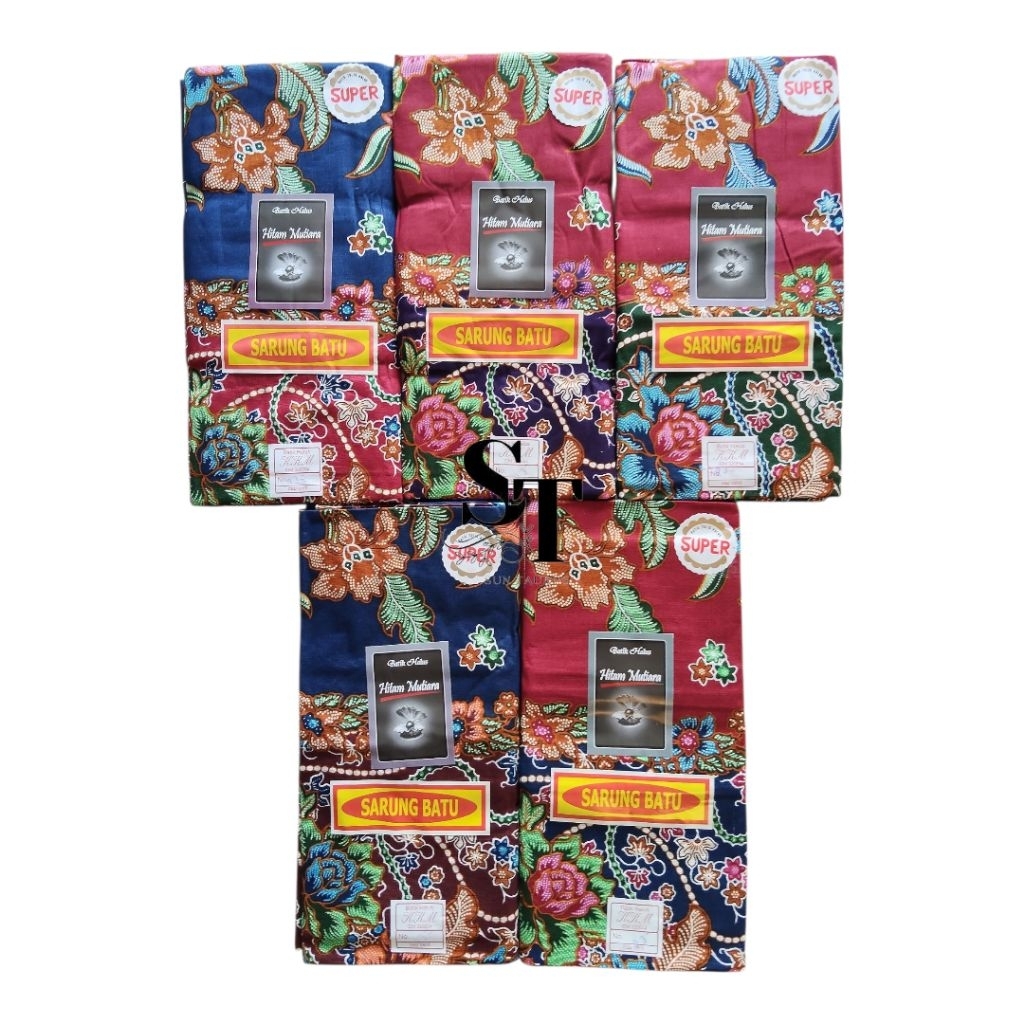 Sarung Batu Batik Sudah di Jahit Hitam Mutiara Bagus