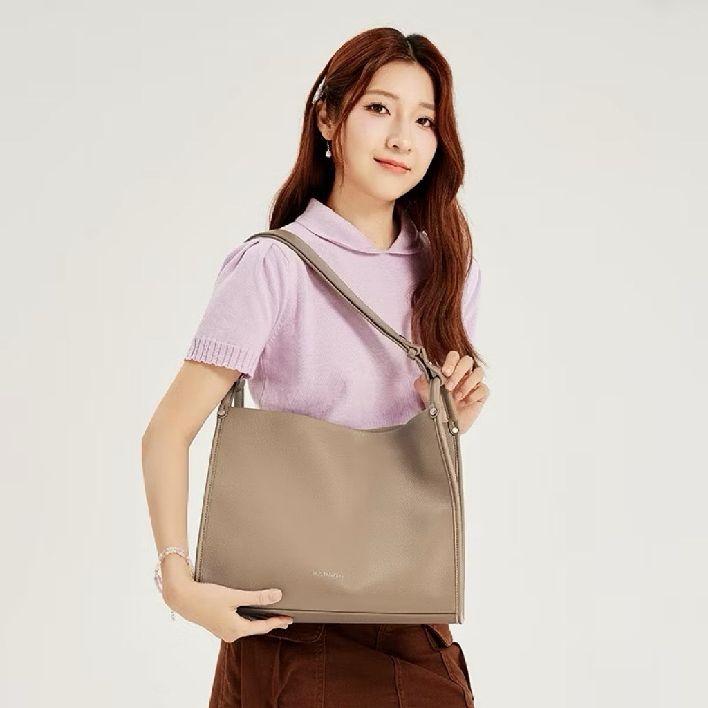Bostanten Carrie Bag Tas Kuliah Tas Kerja Kapasitas Besar Muat Laptop Shoulder Bag