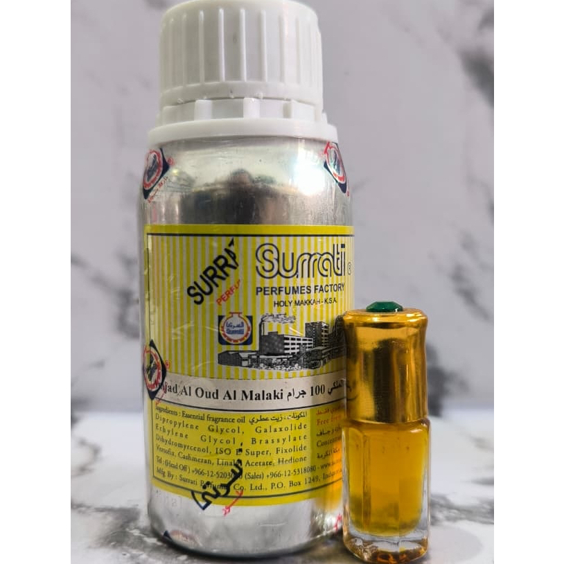 Parfum Roll On AMJAD AL OUD AL MALAKI Surrti 3ml 6ml 12ml