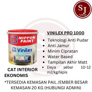 CAT TEMBOK INTERIOR VINILEX PRO NIPPON PAINT SOFT TISSUE/NP OW 1011 P 20 KG
