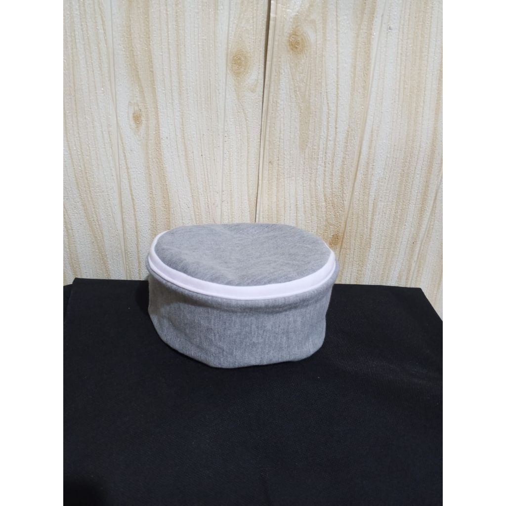 Peci Lipat Mesir Abu-abu Putih/ peci Kupluk/ Peci Virall /Peci