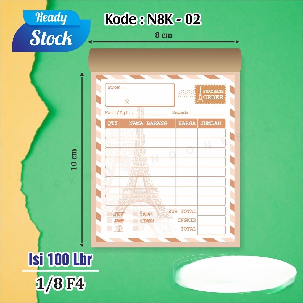 NOTA OLSHOP READY STOCK 1 PLY MURAH - NOTA OLSHOP KOSONGAN KODE N8K 02