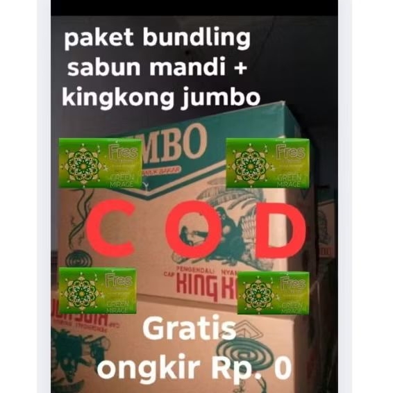kingkong jumbo 1 dus + 1 sabun mandi fres
