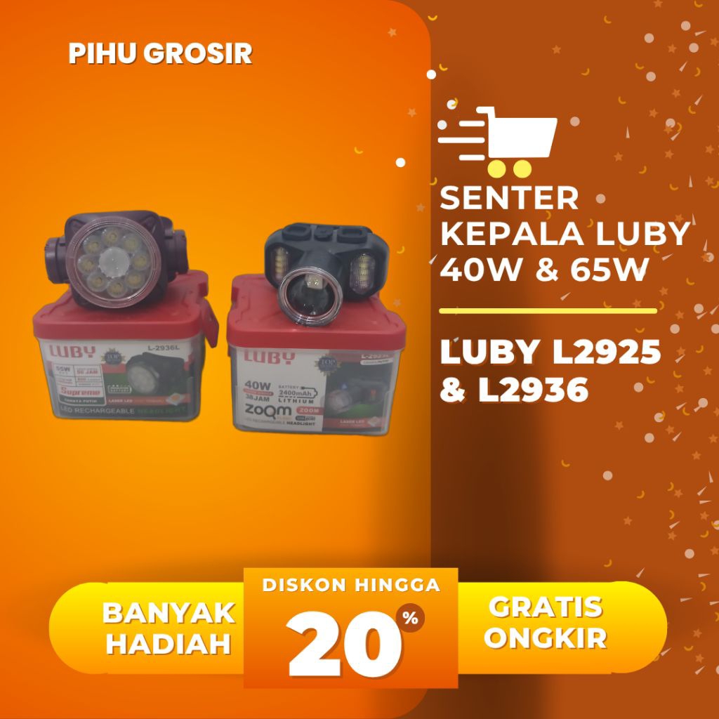 senter kepala luby 40 watt dan 50 watt