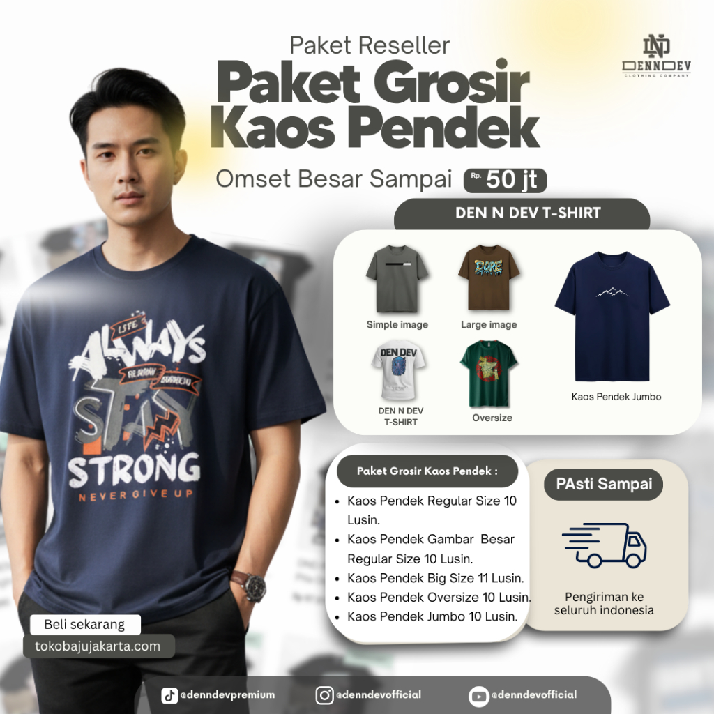 Paket Grosir Kaos Pendek Murah – Kaos Pria Jumbo Oversize Bigsize Langsung Pabrik