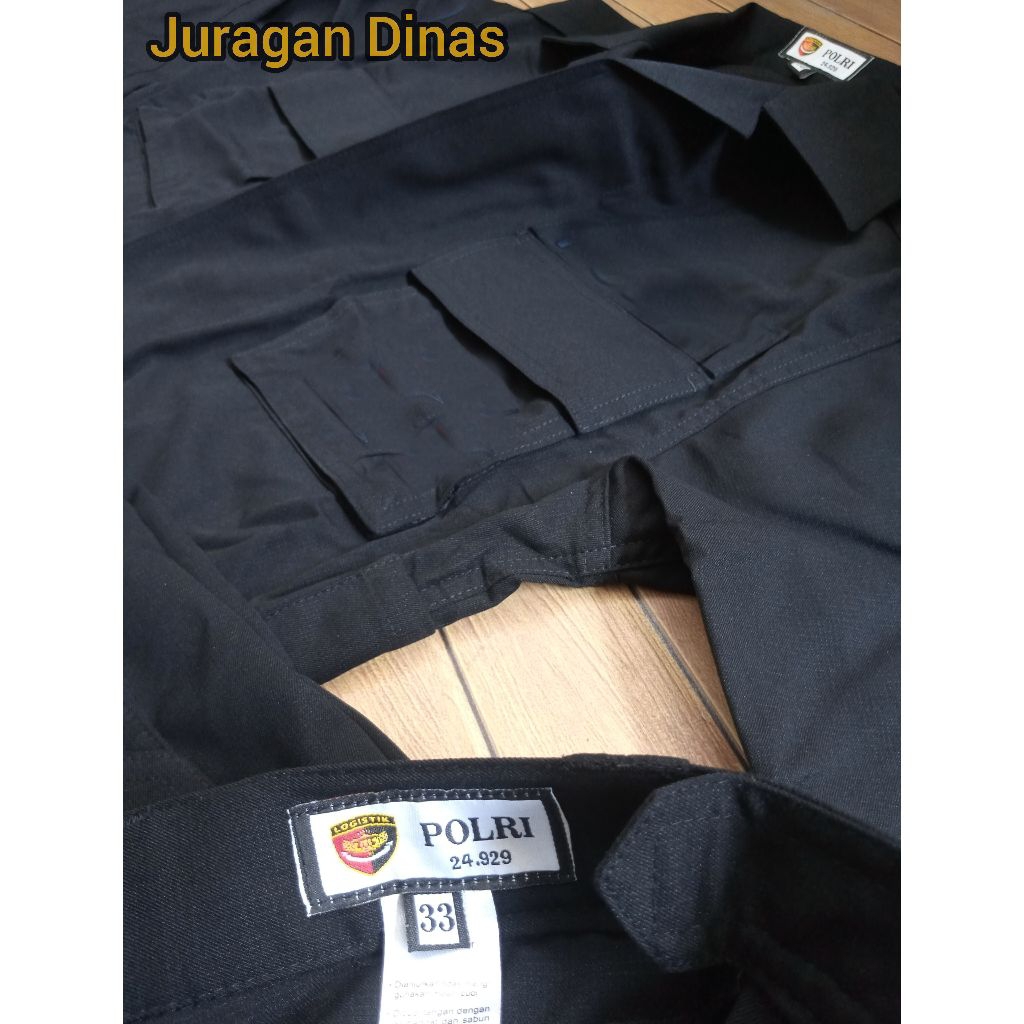 2024 Setelan Baju PDL Hitam Tactical Brimob Jatah POLRI