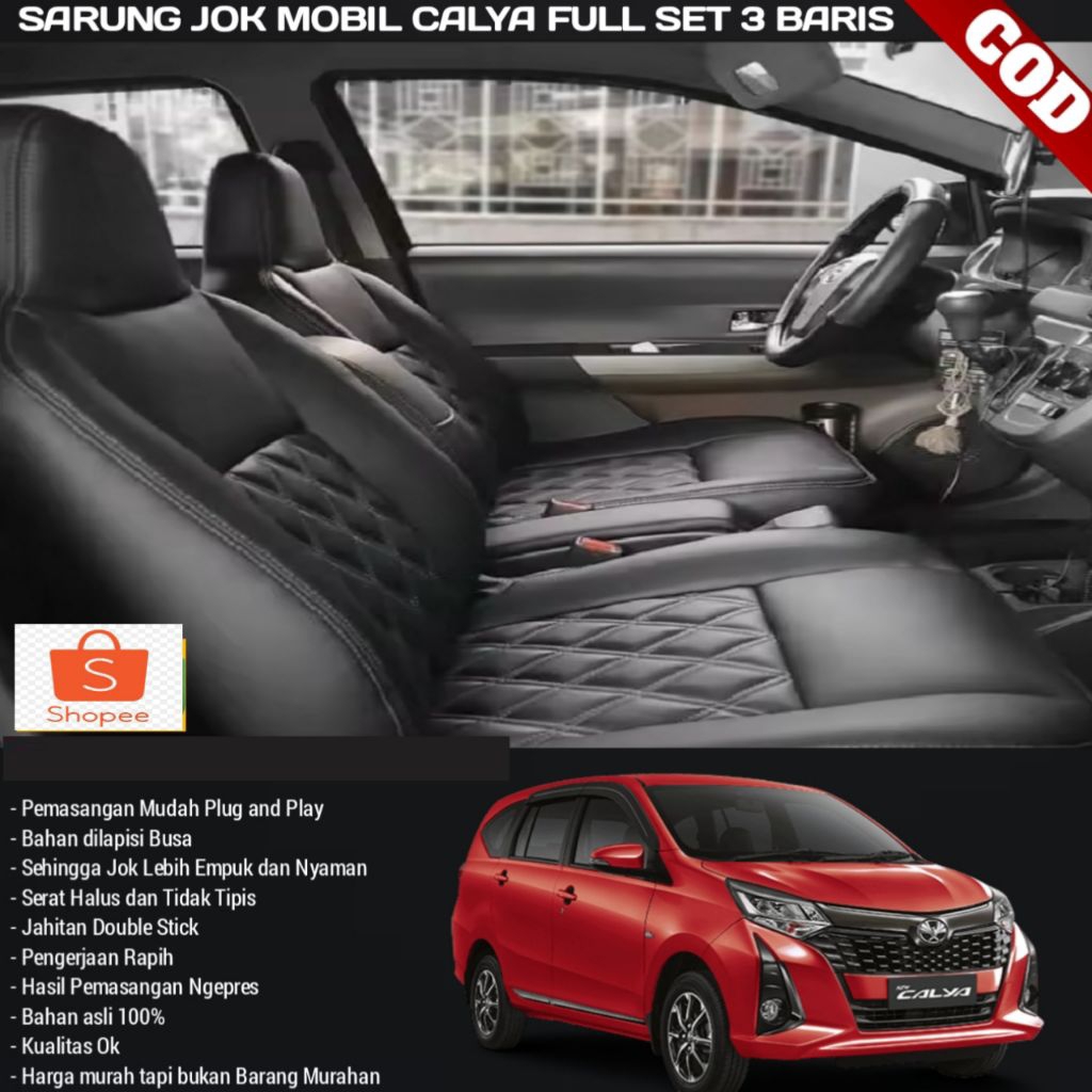 Sarung Jok Cover Mobil Calya 2022 Full Set Jok