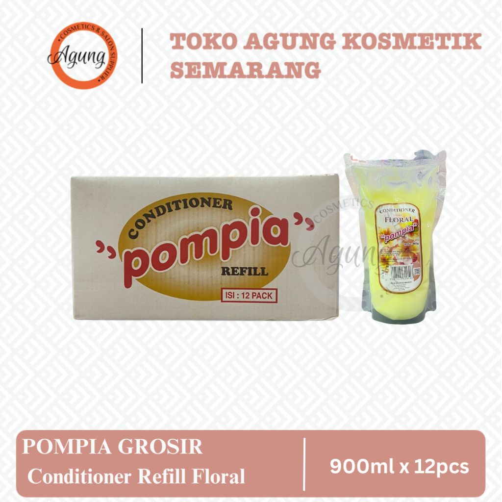 AGUNGSMG - POMPIA GROSIR Conditioner Refill Floral 900ml x 12pcs
