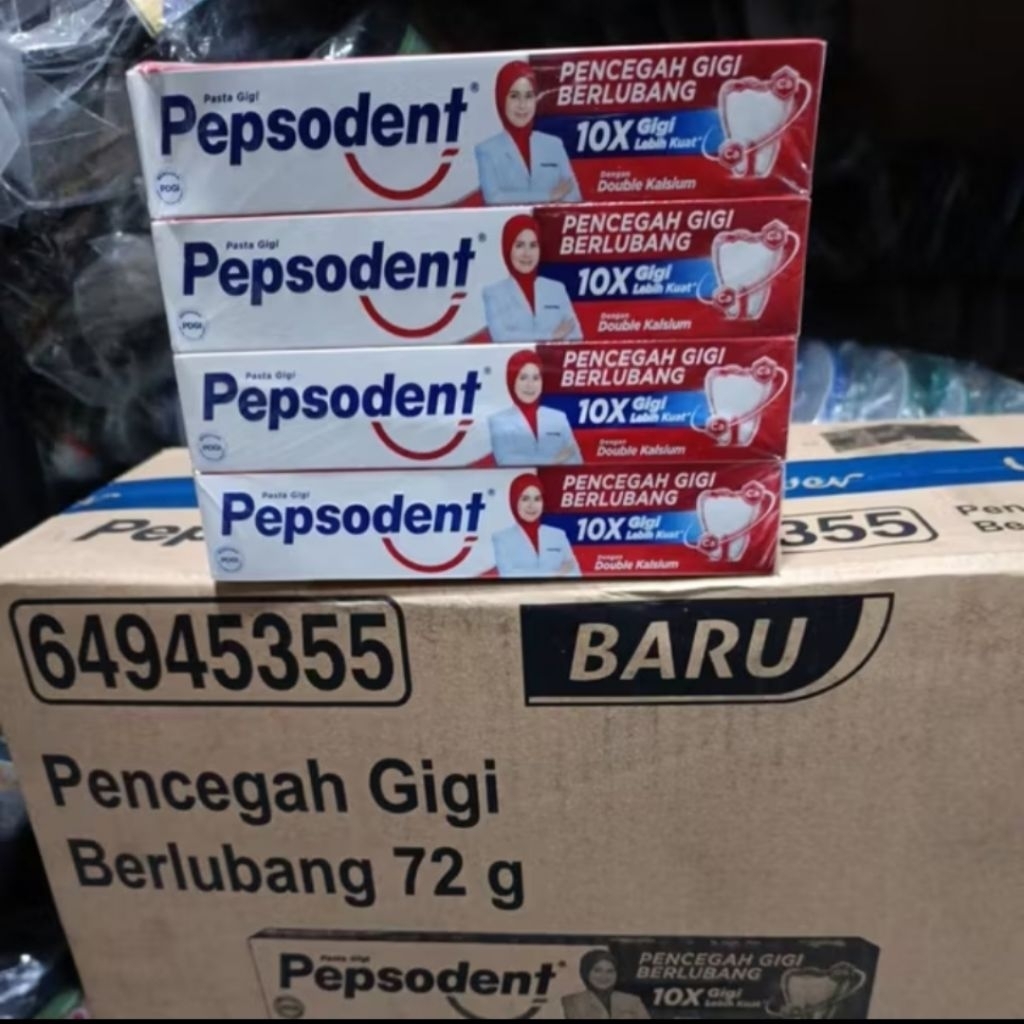 Pepsodent 72gr/75gr 1 karton isi 12 lusin | Pepsodent 75gr 1 dus