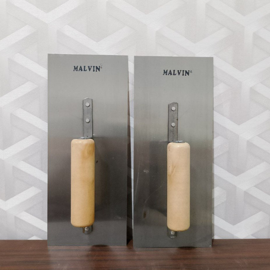 MALVIN Roskam Raskam Besi Alat Adukan Acian Gagang Kayu