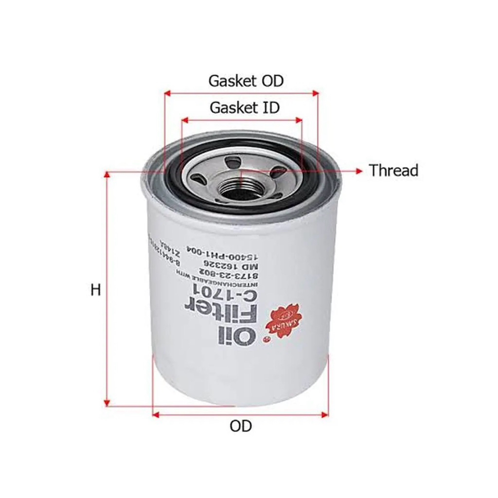 FILTER OLI SAKURA OIL FILTER C1701/C 1701