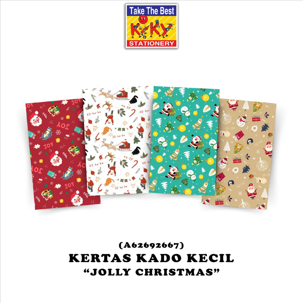 kertas kado natal kertas kado christmas edition bungkus kado natal santa