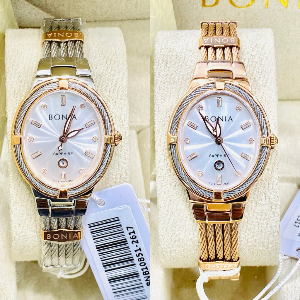 JAM TANGAN WANITA BONIA SAPPHIRE BNB10851 SAPPHIRE ROSEGOLD ORIGINAL