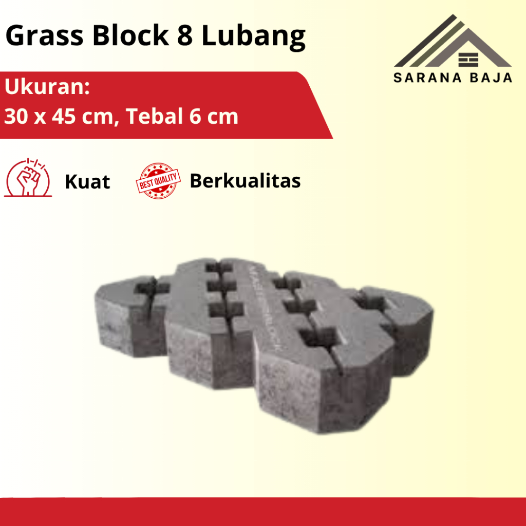 Grass Block 8 Lubang - Paving Block