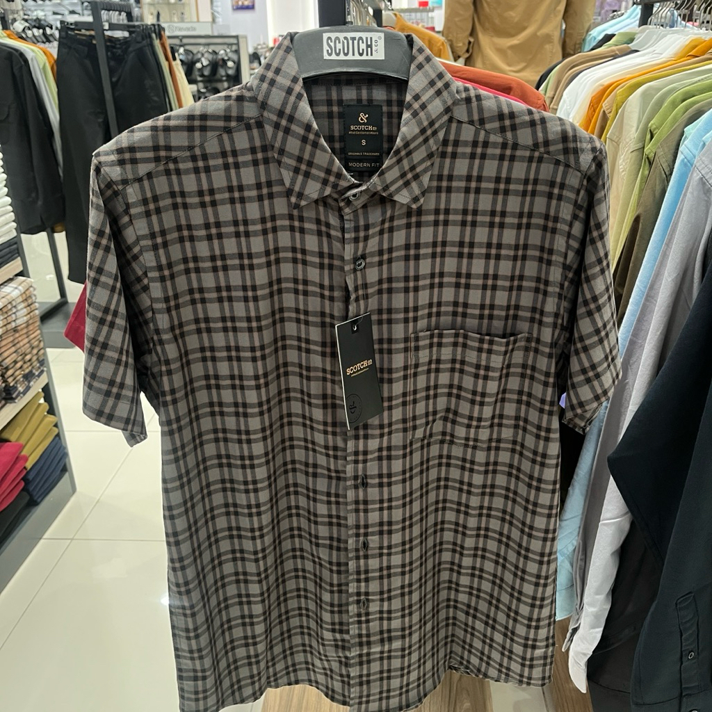 SCOTCH Kemeja kotak-kotak pria dewasa promo matahari depstore S-3XL !!!