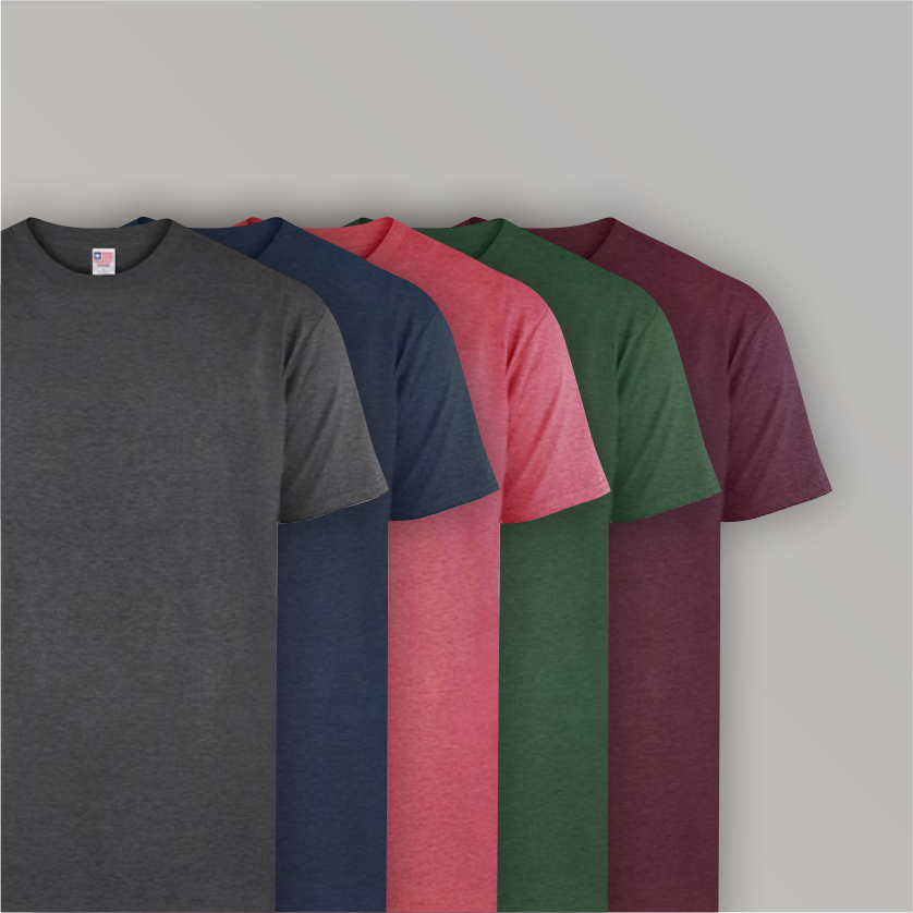 Kaos Polos NSA - Premium Cotton T-Shirt 7200 Warna Heather