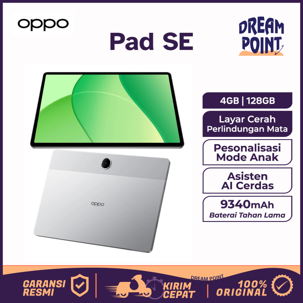 OPPO Pad SE 4/128GB Tablet Anak Untuk Belajar Tab Android Murah Original 100% Terbaru 2025