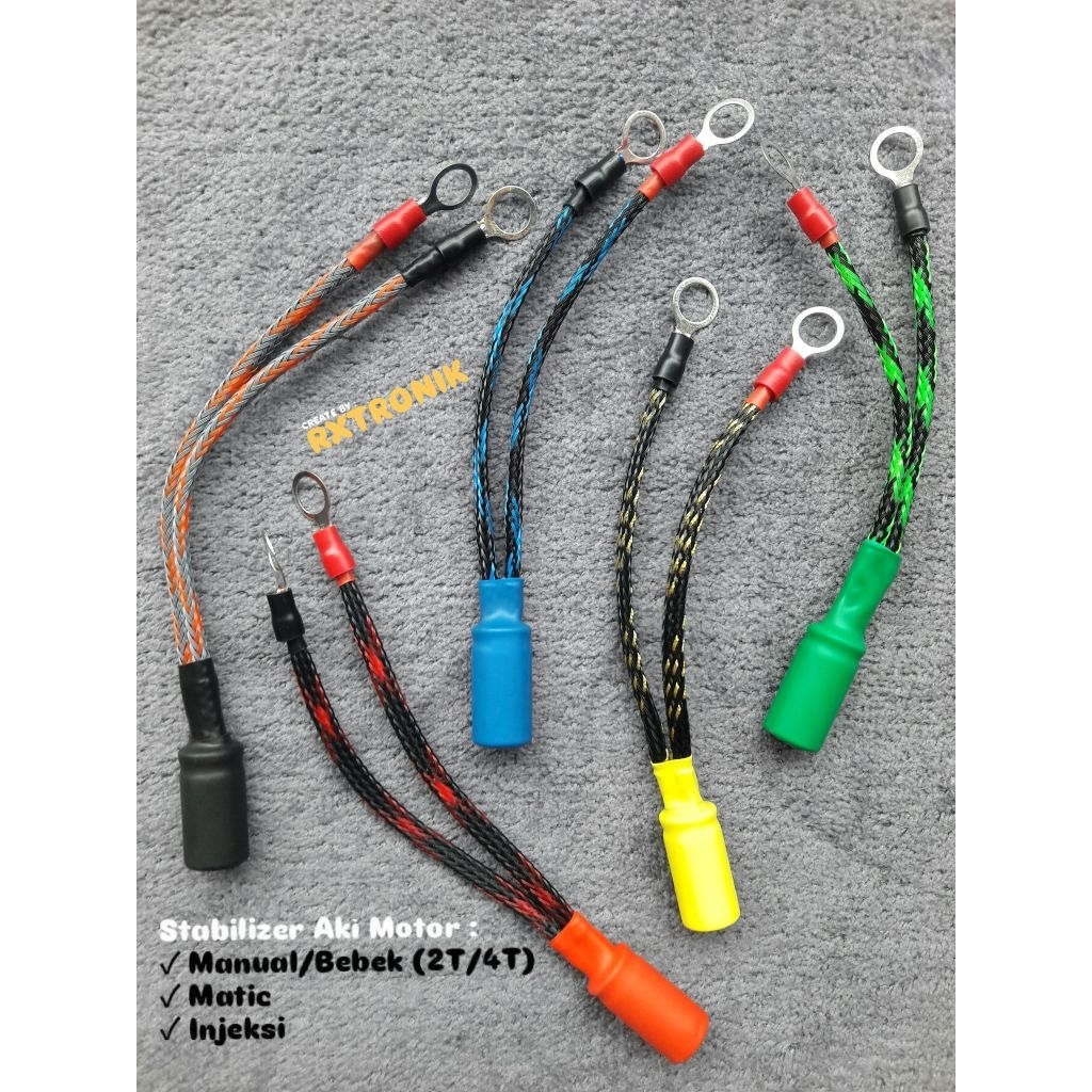 Lontong Volt Stabilizer Aki Motor Manual Matic Bebek 2T 4T | Power Booster Aki Motor (Semua Motor)