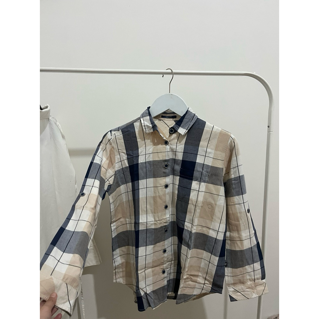 preloved kemeja casual kotak-kotak katun C2 casual fit