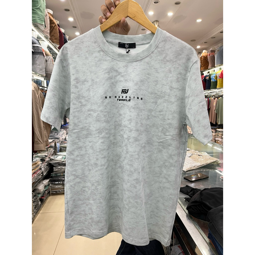 Kaos Oblong Pria RBJ Denim Bahan Katun Spandek Halus