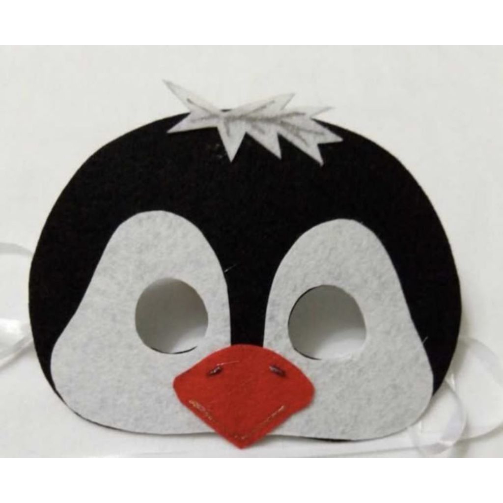 Topeng Kertas Pinguin/ Topeng ultah Pinguin /pinguin