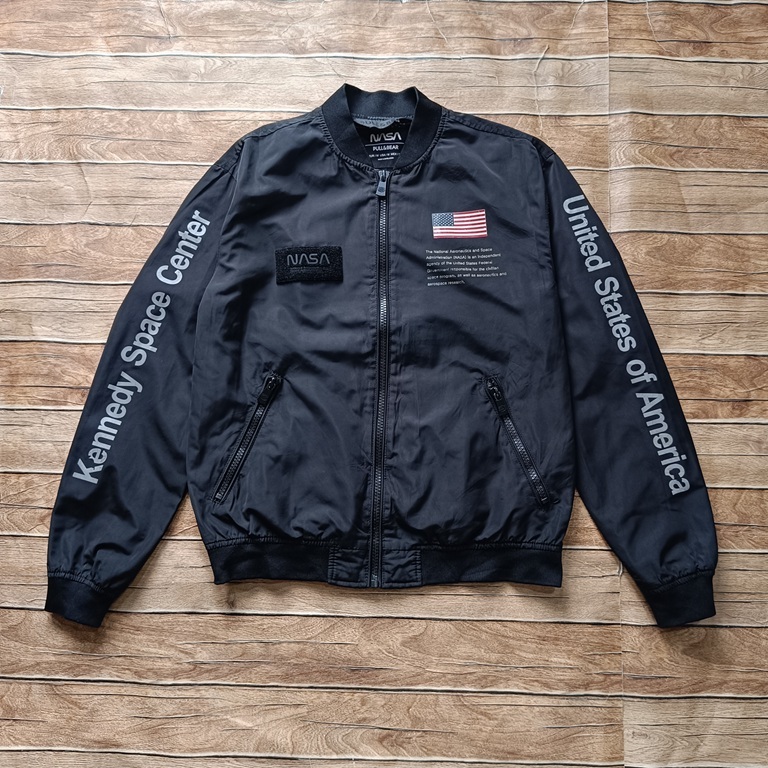 NASA pn8 bomber jacket black L