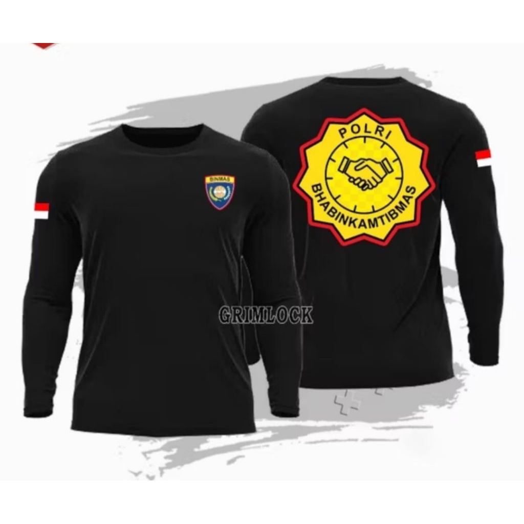 Kaos T-shirt - Bhabinkamtibmas - Lengan Panjang - Kaos Distro unisex