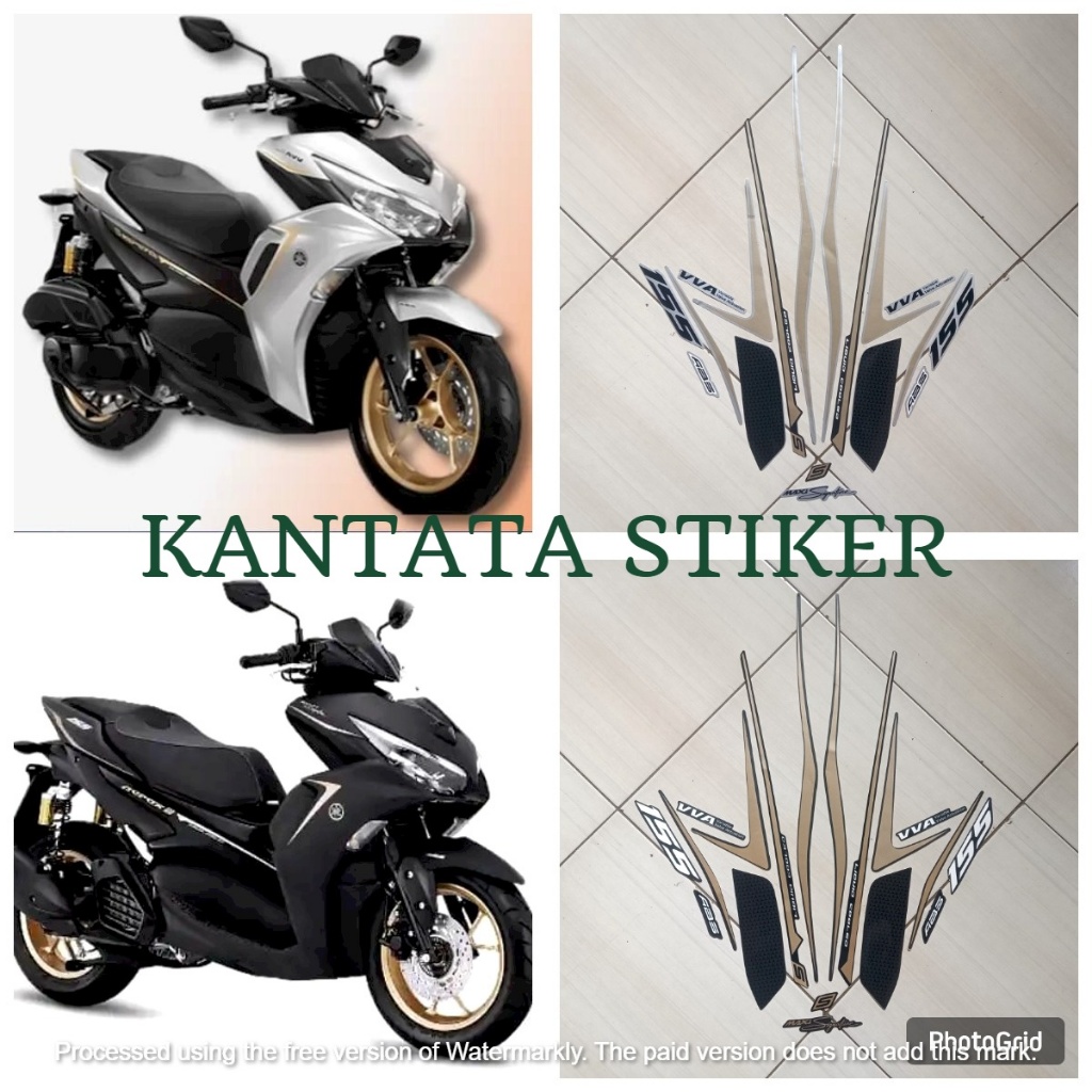 STIKER STRIPING MOTOR YAMAHA  AEROX VVA 155 2022/2023 CONNECTED ABS FULLSET
