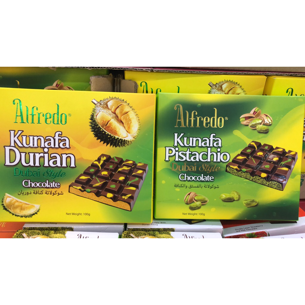 coklat Dubai real Kunafa Durian ori oleh oleh malaysia
