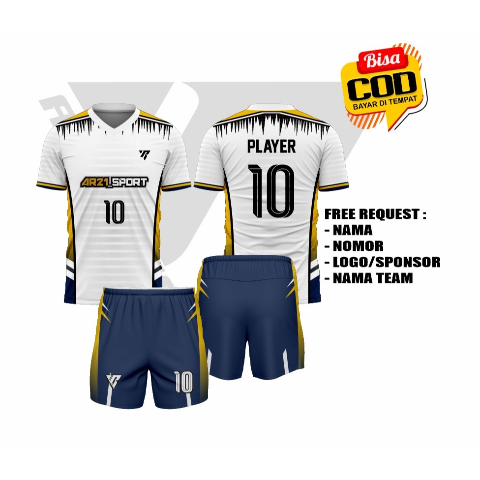 AR21 Jersey Sport Volleyball futsal sepakbola badminton fullprinting premium quality