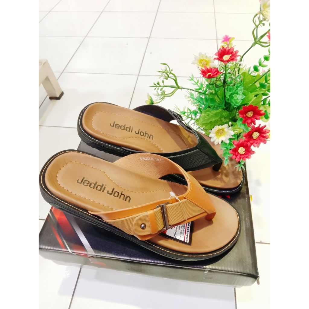 JEDDI JOHN sandal dewasa/remaja laki laki vazza htm&tan