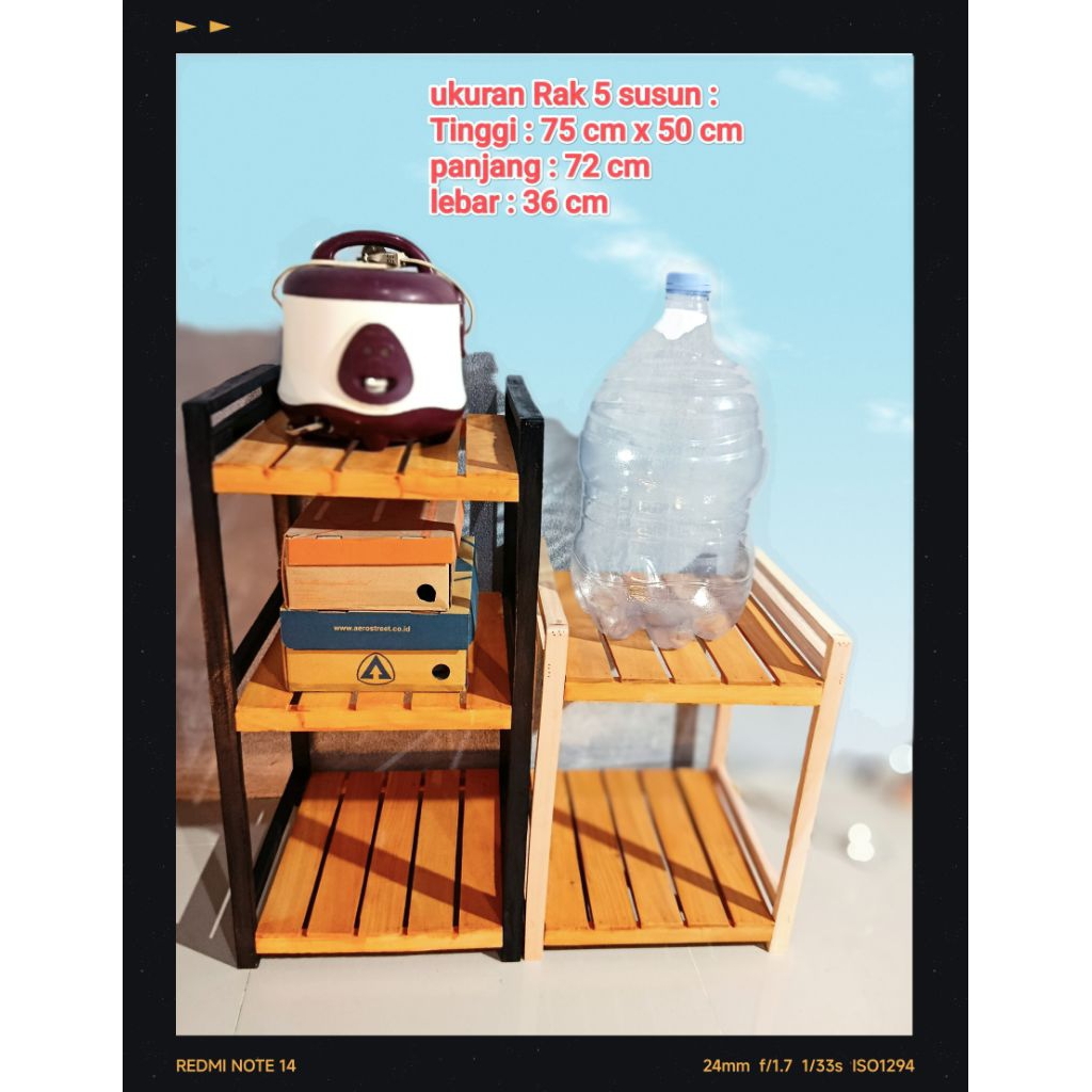 Rak galon || Rak susun serbaguna|| Rak susun 5 tingkat || Rak magic com ||  Rak dispenser galon || R