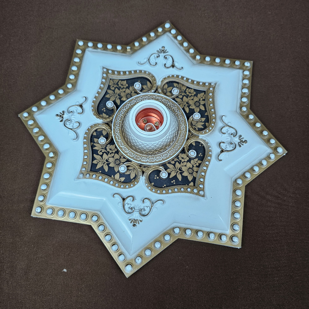 FITING HIAS BESAR BINTANG ORNAMEN PLAFON PVC 30CM