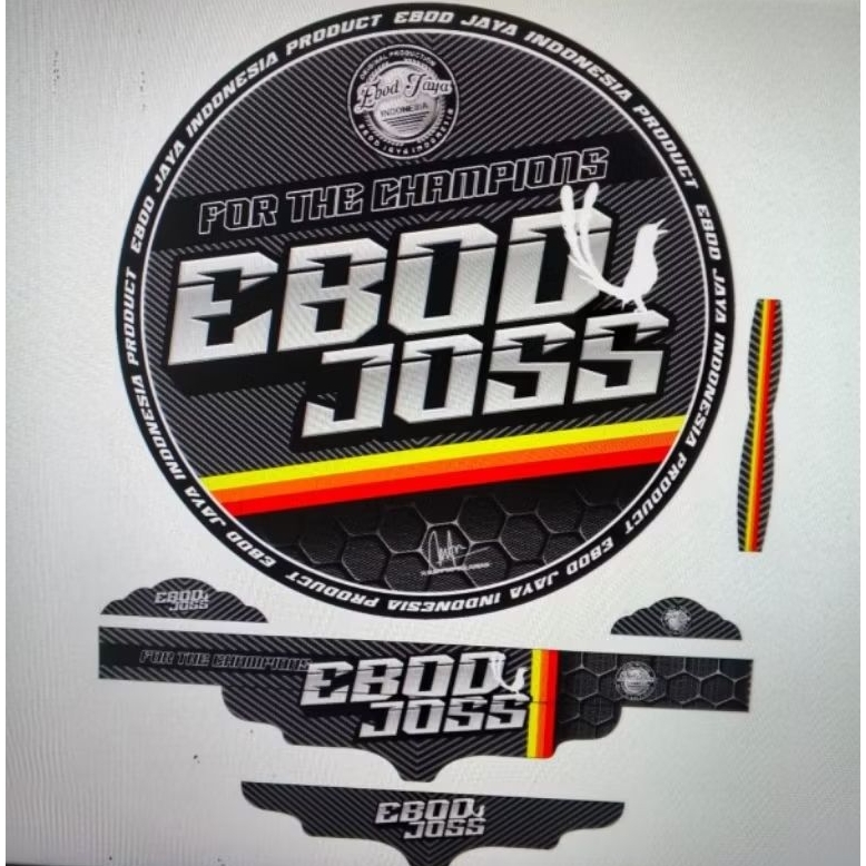 sticker decal sangkar murai Ebod jaya no2 motip ebodjoss carbon