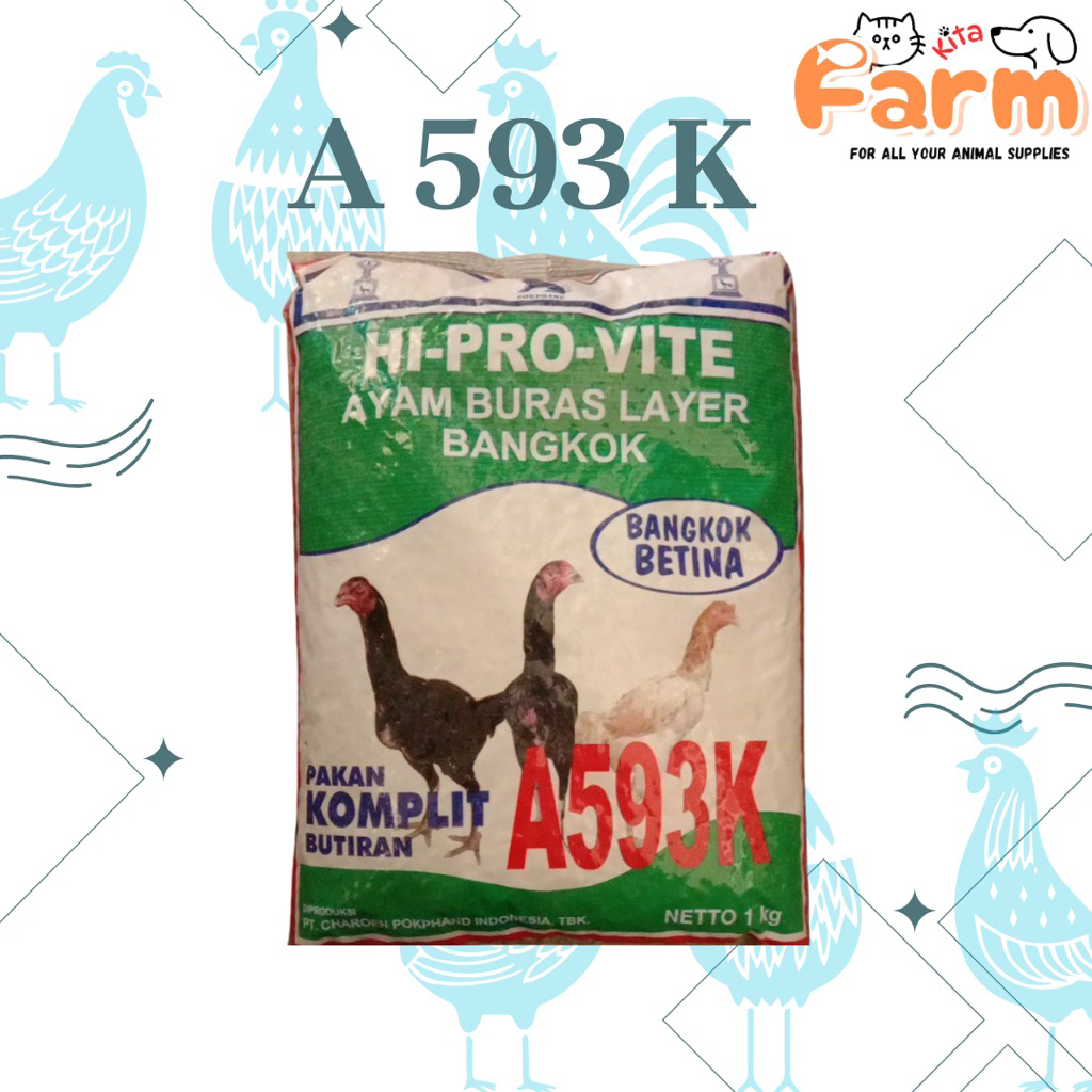 Pakan Ayam Kemasan Voer / Pur A 593 K 1 Kg