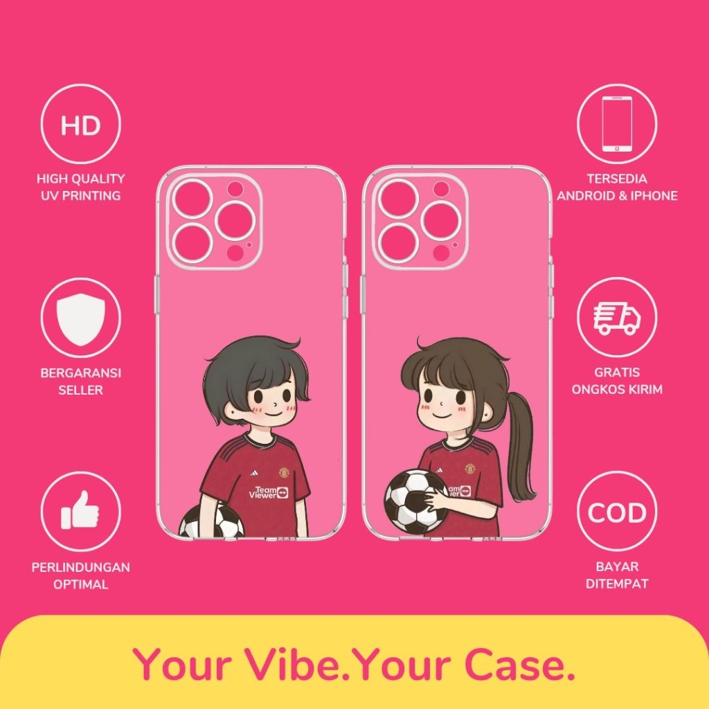 Custom Case Desain Couple All Type Hp Android & iPhone Bahan Silikon