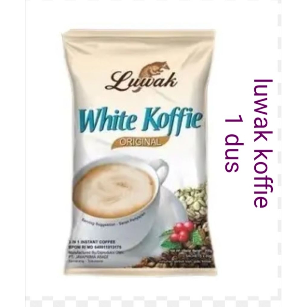 kopi LUWAK WHITE COFFEE 1 DUS ISI 120 PCS