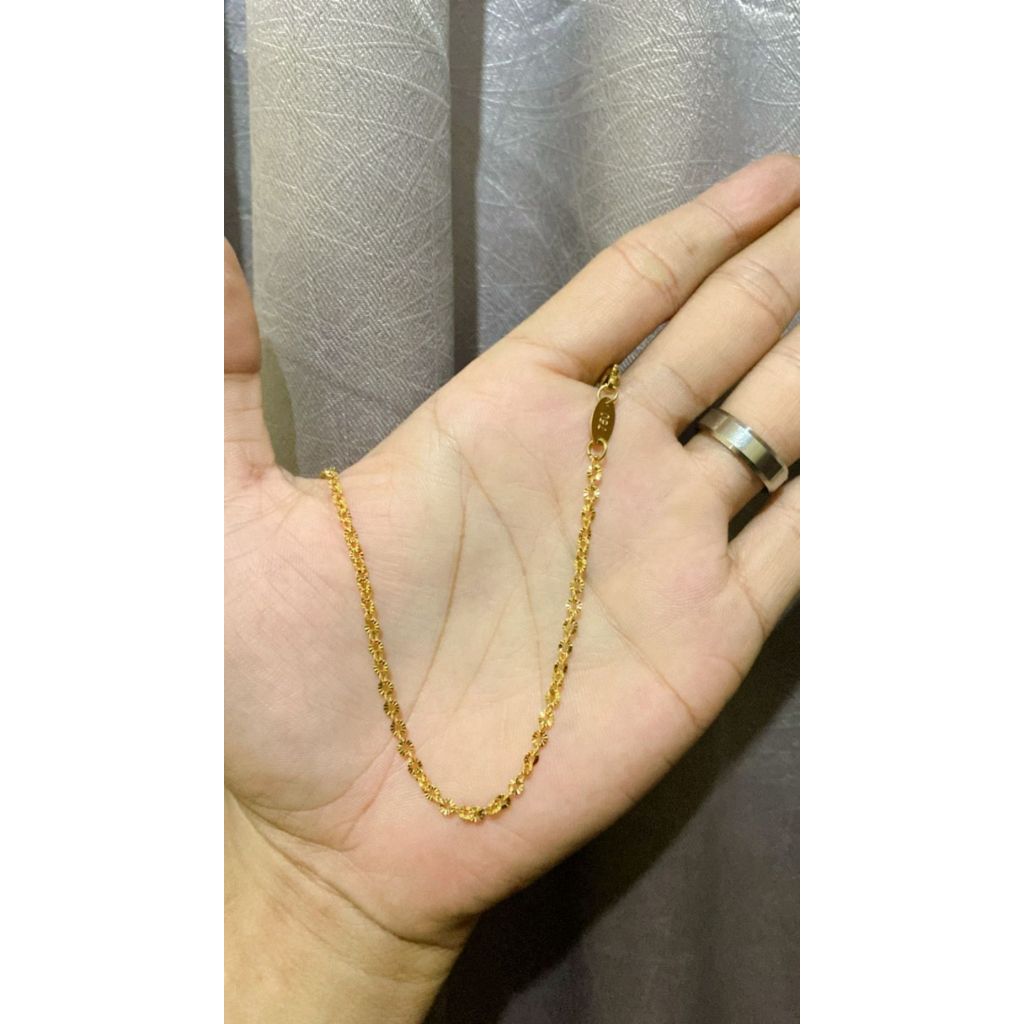 FREE CINCIN-Kalung Titanium Pria Dan Wanita Rantai Nori ukir kode embos 750/Kalung Rantai nori