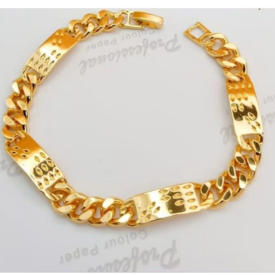 Gelang Bangkok Plat Bintik Perhiasan Tangan Wanita Titanium