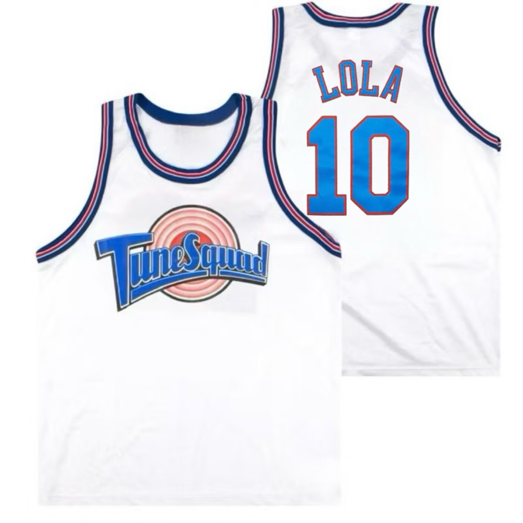 JERSEY BASKET HALLOWEEN SPACE JAM 1 TUNESQUAD #10 LOLA BUNNY PUTIH