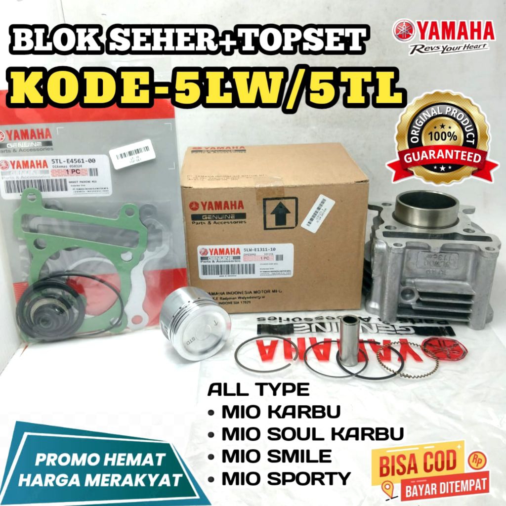 5TL/5LW BLOK SEHER,BLOK SEHER+TOP SET MIO KARBU,MIO SOUL KARBU,MIO MILE,BLOK SEHER TOPSET MIO SMILIE