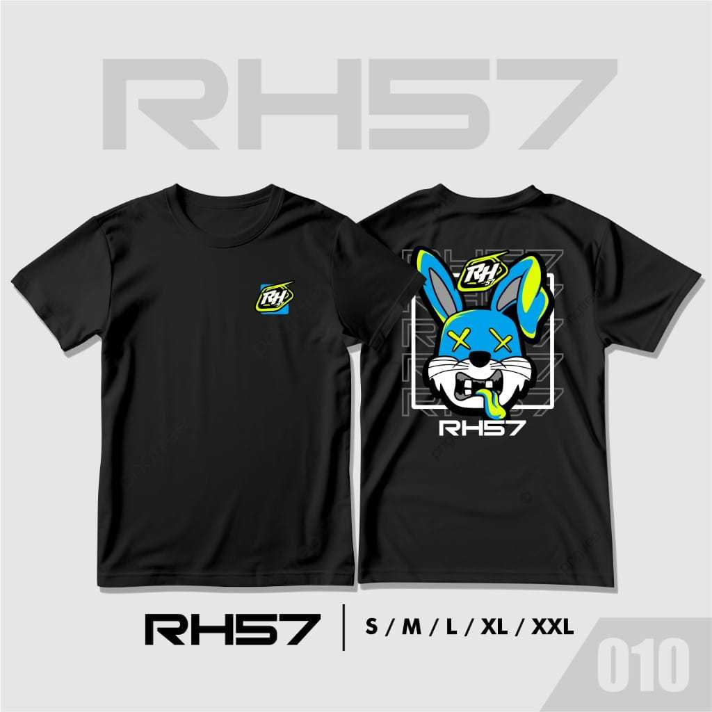 Kaos RH57 Racing Hell V3 Unisex Hitam Diskon